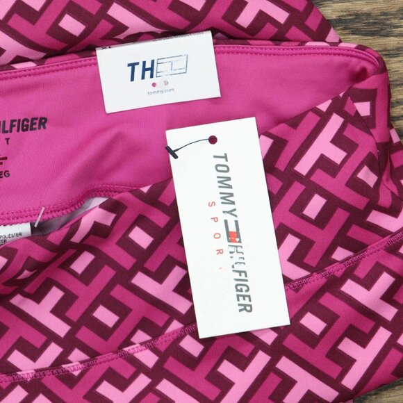 NWT Tommy Hilfiger Sport Womens Plus Printed High Rise Leggings TP26479X 1X Pink - Picture 5 of 6